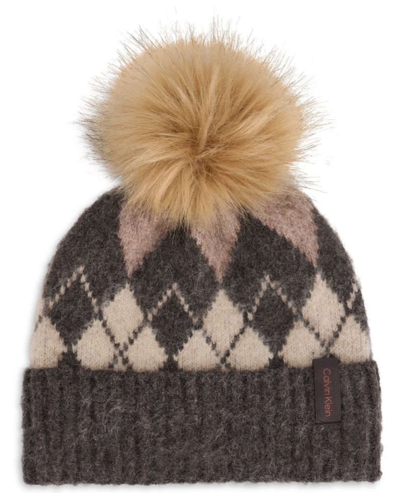 Women's Argyle Fair Isle Pattern Beanie