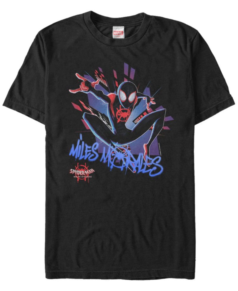 Marvel Men's Spider-Man Into The Spiderverse Miles Morales Short Sleeve T-Shirt