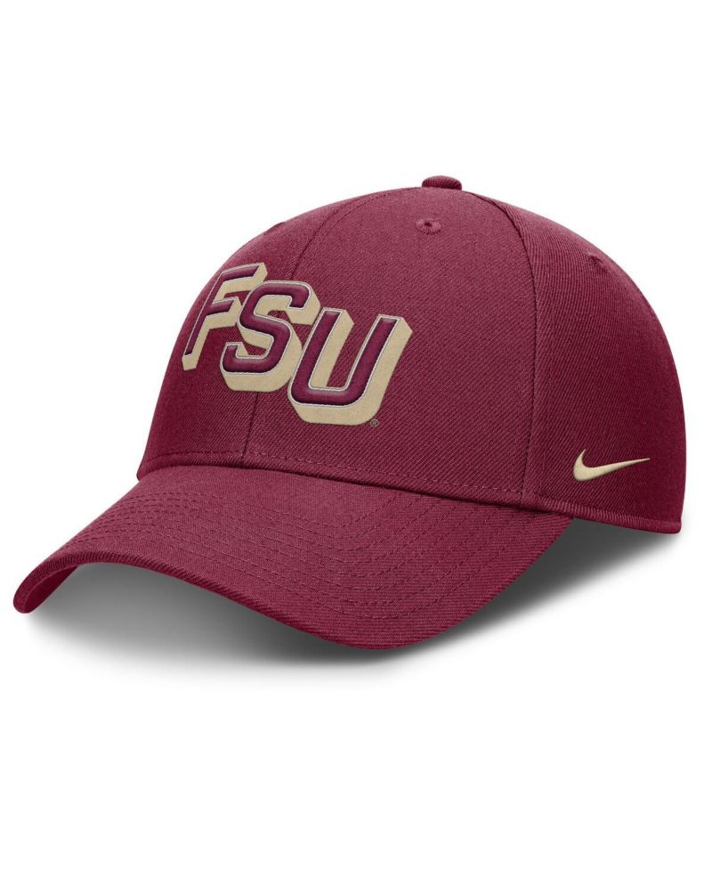 Men's Garnet Florida State Seminoles Slanted Primetime Rise Performance Adjustable Hat