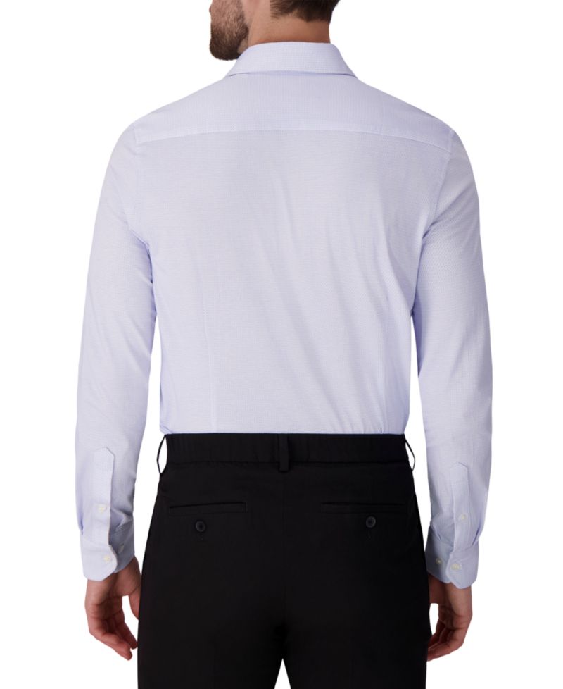 Men's Geometric Print Mitered Cuffs Dress Shirt
