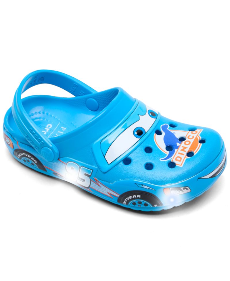 Toddler Boys' Dinoco Lightning McQueen Crocband Customizable with Jibbitz Charms Clogs from Finish Line