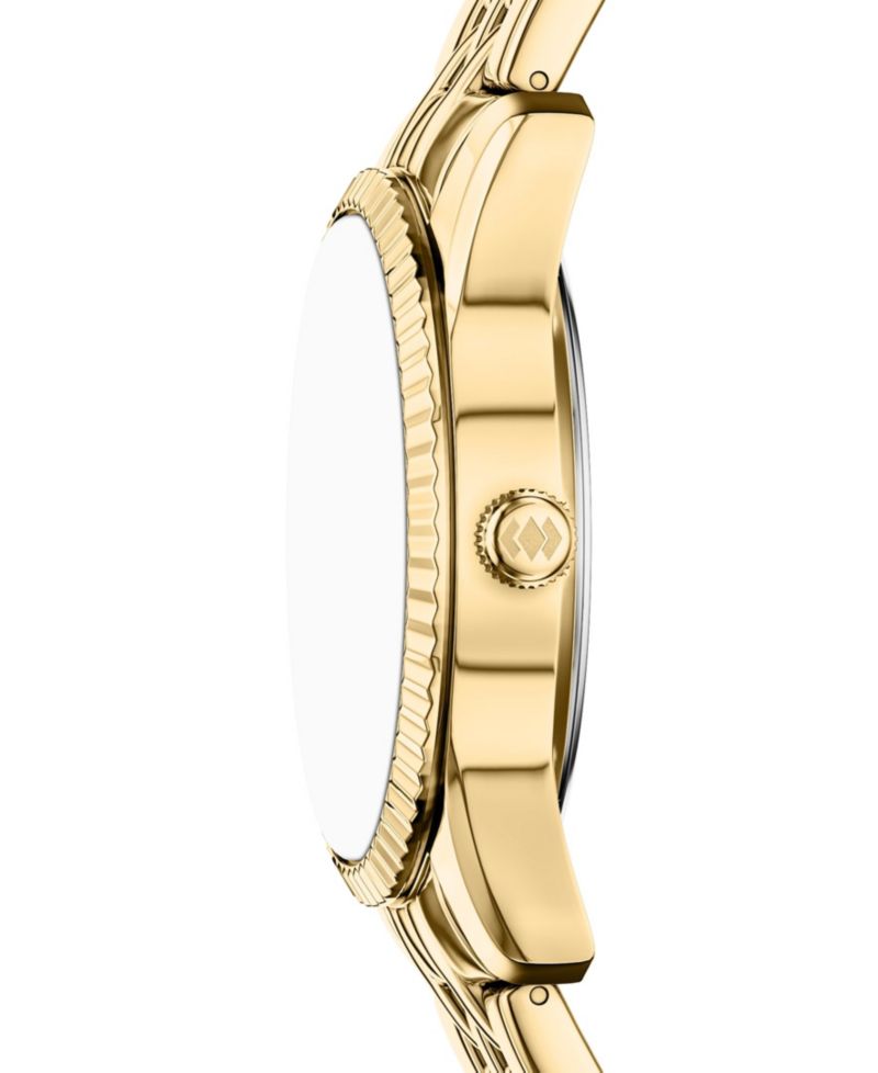 Women's Scarlette Three-Hand Day-Date Gold-Tone Stainless Steel Watch 34mm