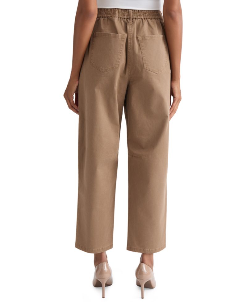 Women's Mid-Rise Barrel-Leg Twill Jeans