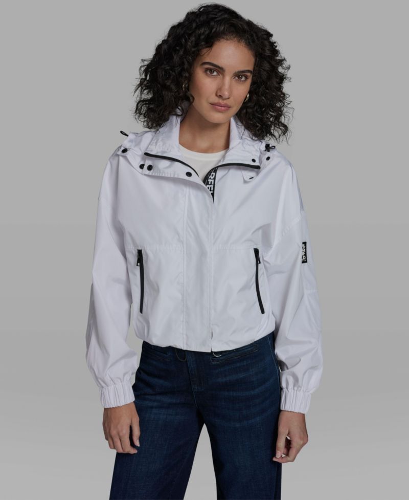 Women's Cropped Anorak Jacket with Hood