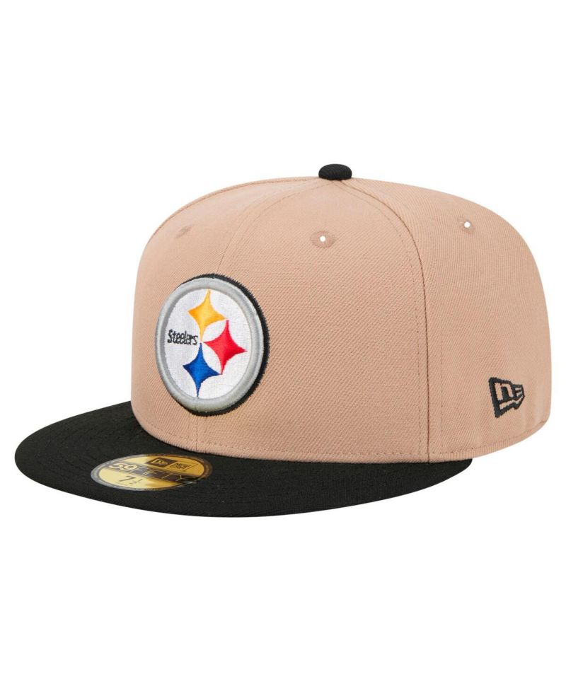 Men's Tan Pittsburgh Steelers Logo Main 59FIFTY Fitted Hat