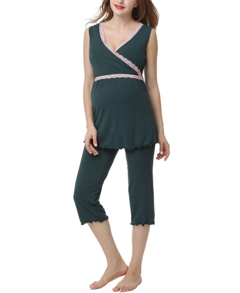Maternity kimi + kai Nursing 2-Piece Pajama Set