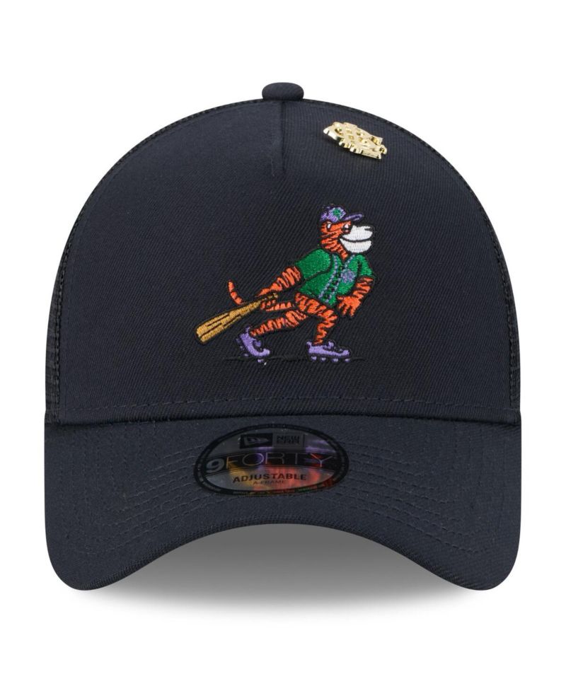Men's Navy Detroit Tigers 2025 Big League Chew A-Frame 9FORTY Adjustable Trucker Hat