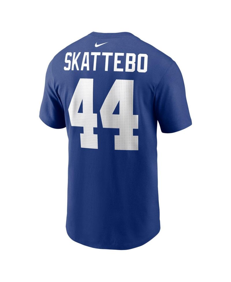 Men's Cam Skattebo Royal New York Giants Name & Number T-Shirt