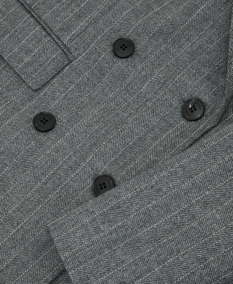 Women's Astrid Wool Double-Breasted Pinstripe Blazer