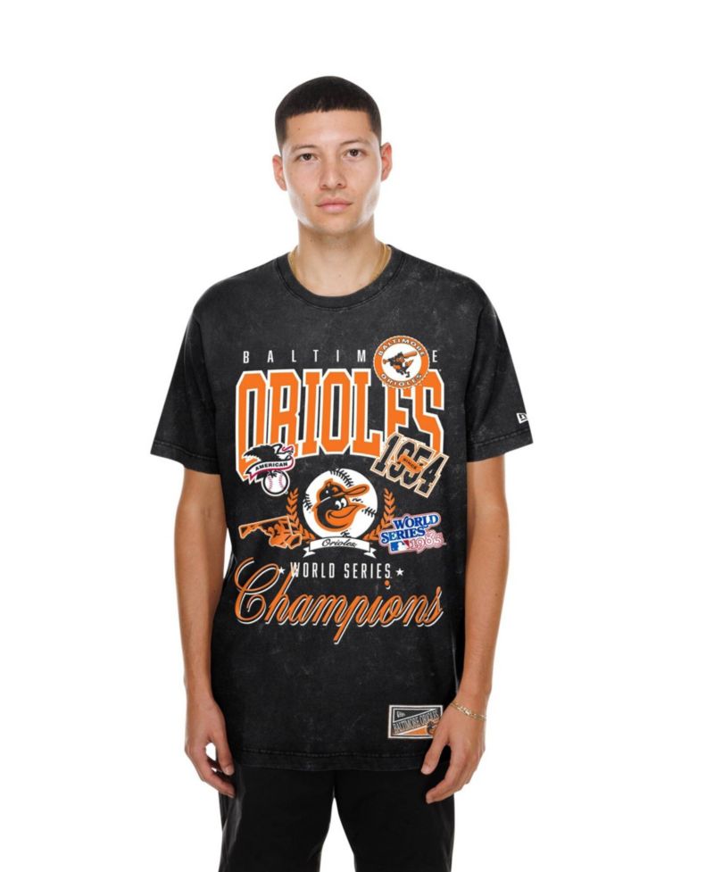 Men's Black Baltimore Orioles Mineral Wash T-Shirt