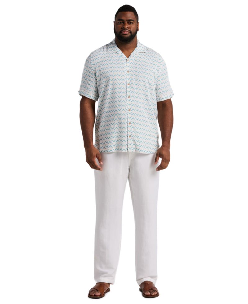 Men's Big & Tall Geometric Print Camp Collar Shirt
