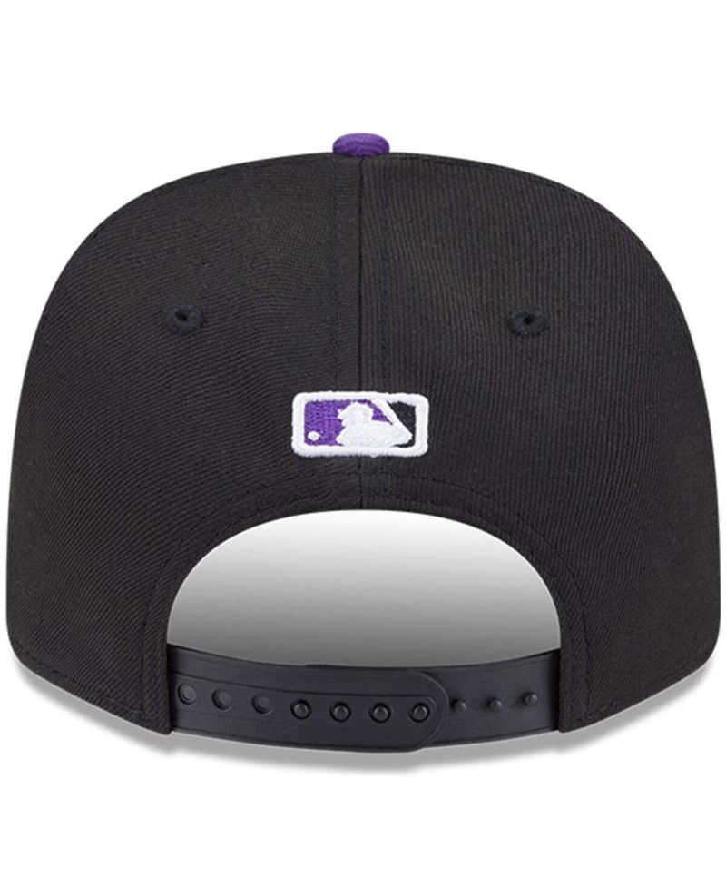 Men's Black Colorado Rockies Player Replica 9SEVENTY Adjustable Hat
