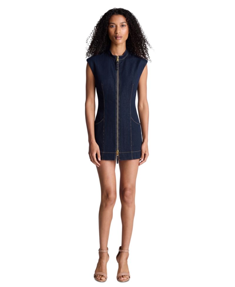 Women's Mock-Neck Mini Body-Con Dress