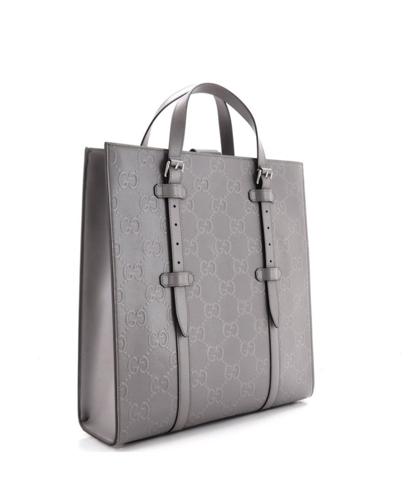 Medium Tote Bag GG Embossed Perforated Leather