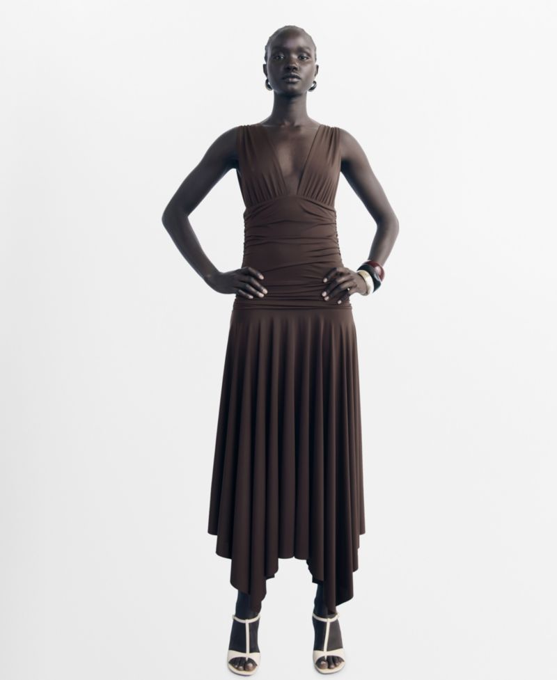 Women's Combined Design Long Dress