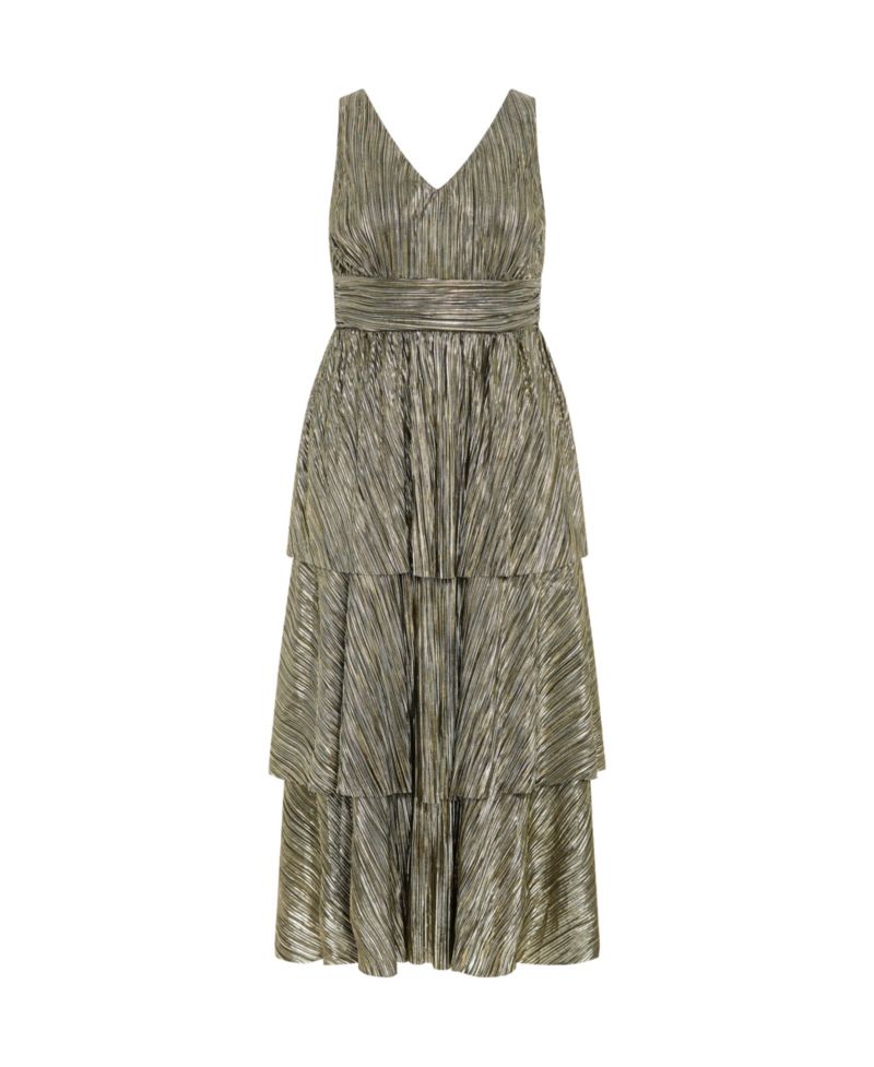 Women's Glamour Metallic Tier Dress