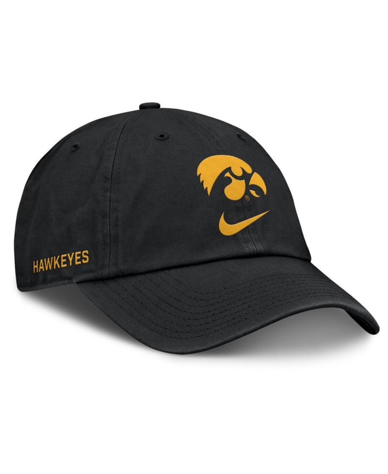 Men's Black Iowa Hawkeyes Primetime Club Adjustable Hat