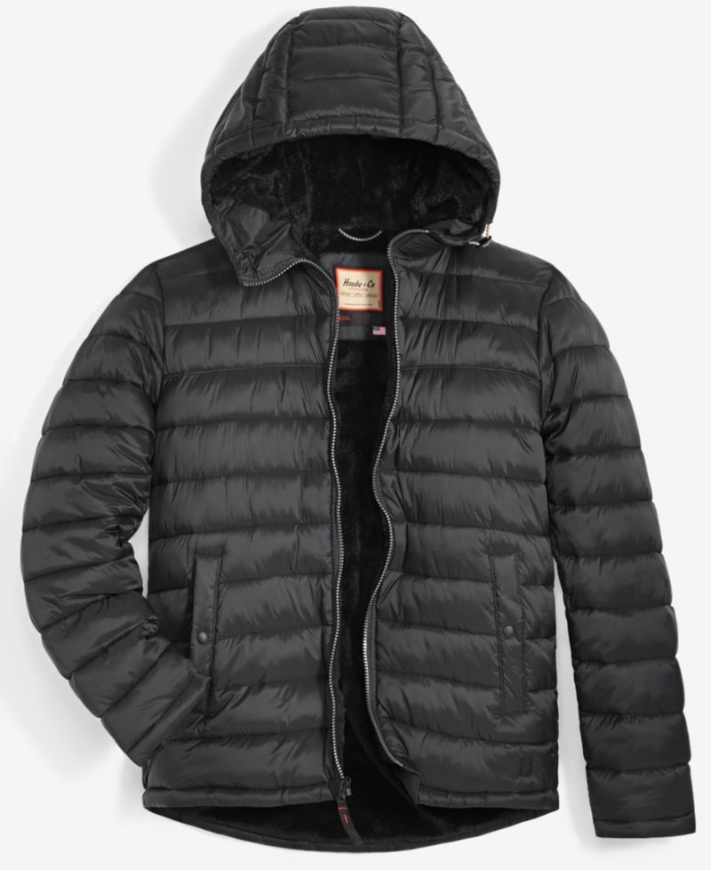 Men's Sherpa Lined Hooded Puffer Jacket