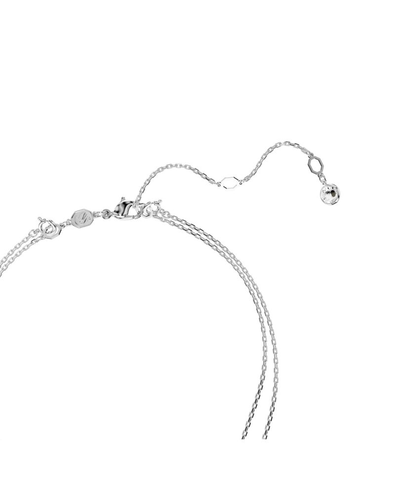 White, Rhodium Plated or Rose-Gold Tone or Gold-Tone Meteora Layered Pendant Necklace