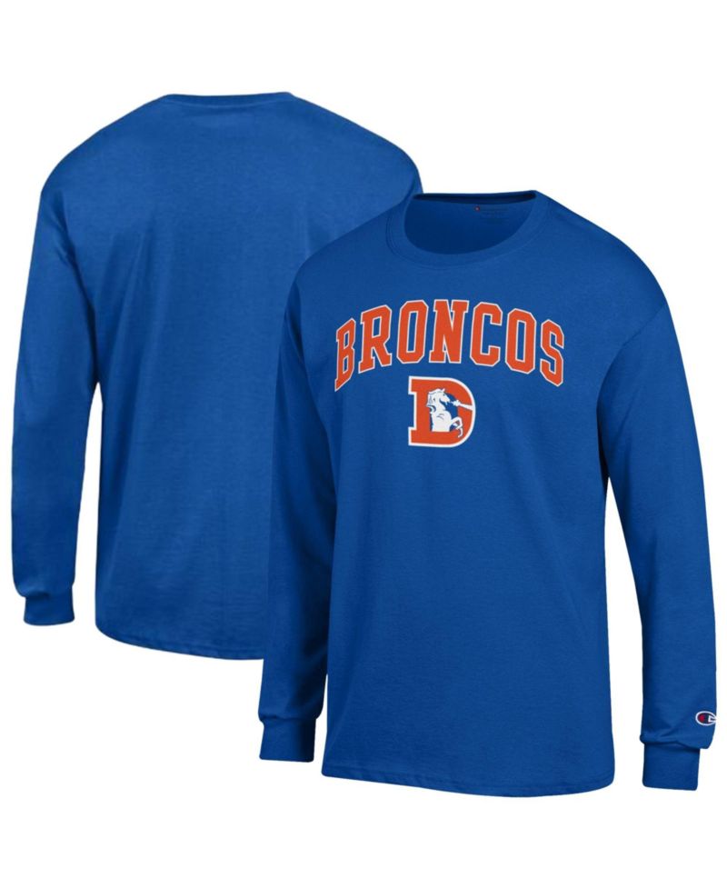 Men's Royal Denver Broncos Arch Over Logo Long Sleeve T-Shirt