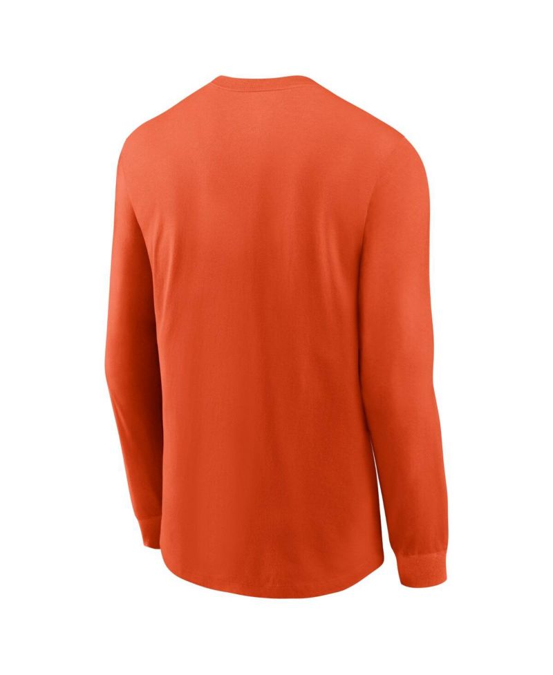 Men's Orange Clemson Tigers Alternate Logo Long Sleeve T-Shirt