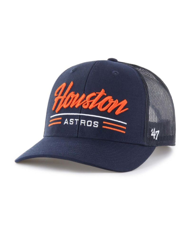 Men's Navy Houston Astros Garner Trucker Adjustable Hat