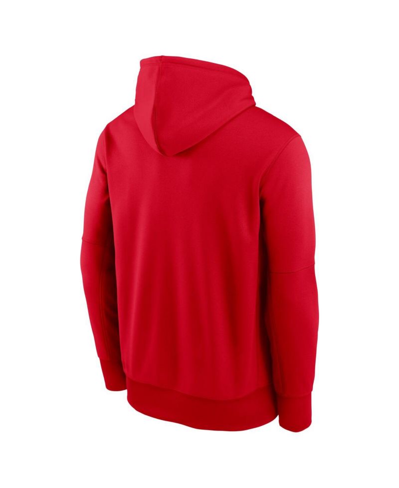 Men's Scarlet Ohio State Buckeyes Team Stacked Performance Pullover Hoodie