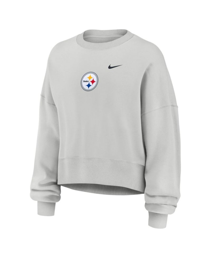 Women's Gray Pittsburgh Steelers Oversized Primetime Phoenix Fleece Sweatshirt