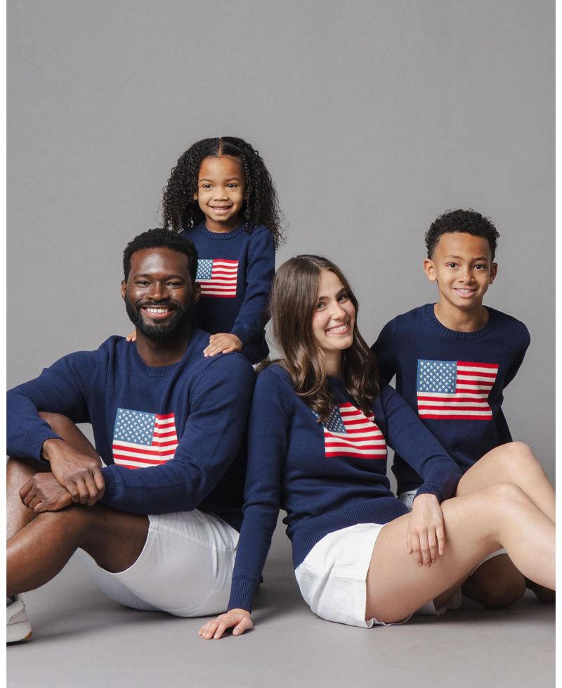 Men's Hope and Henry Organic Crew Neck Flag Sweater