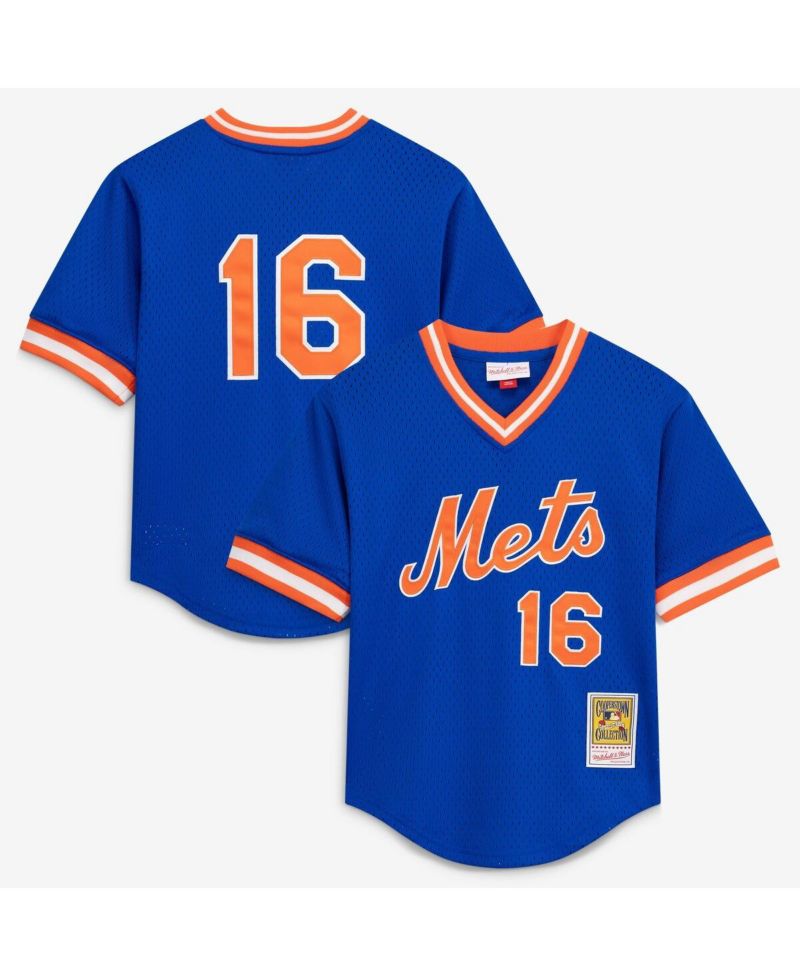 Big Boys and Girls Dwight Gooden Royal New York Mets Mesh Batting Practice Jersey