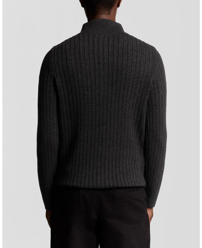 Men's Ribbed Half Zip Sweater