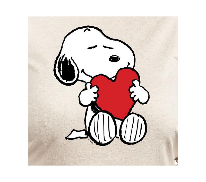Plus Size Peanuts Heart Graphic Pullover T-shirt