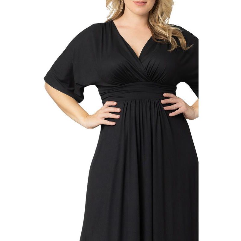Plus Size Vienna Kimono Sleeve Long Maxi Dress