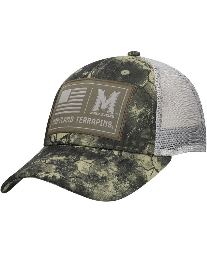 Men's Camo Maryland Terrapins Freedom Collection Blitzing Performance Trucker Hat