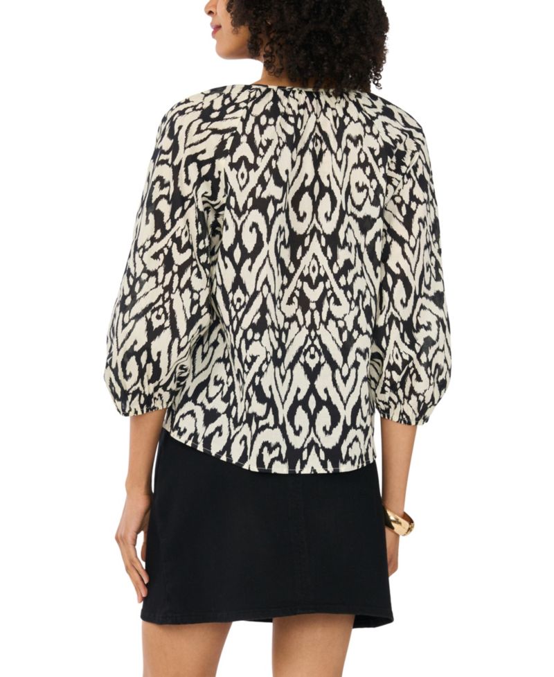Women's Lace-Up Raglan Top
