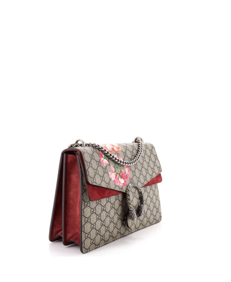 Medium Dionysus Bag Blooms Print GG Coated Canvas
