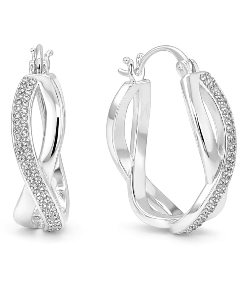 Crystal Infinity Hoop Earrings