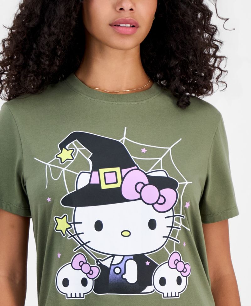 Juniors' Hello Kitty Witch Crewneck Tee