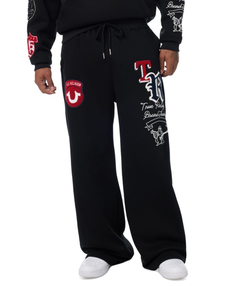Men's Logo Patch Baggy Sweatpants