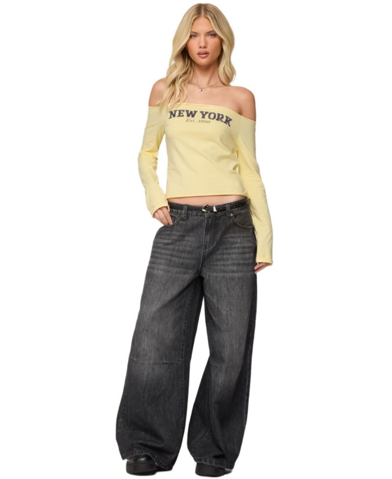 Women's New York Babe Off Shoulder Top