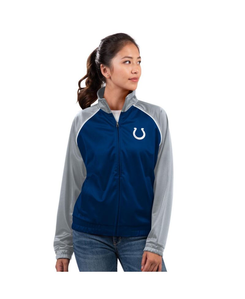 Women's Royal Indianapolis Colts Replay Full-Zip Track Jacket