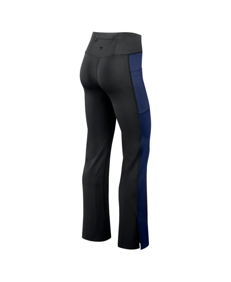 Women's Black New York Yankees Studio Fitted Flared Leggings
