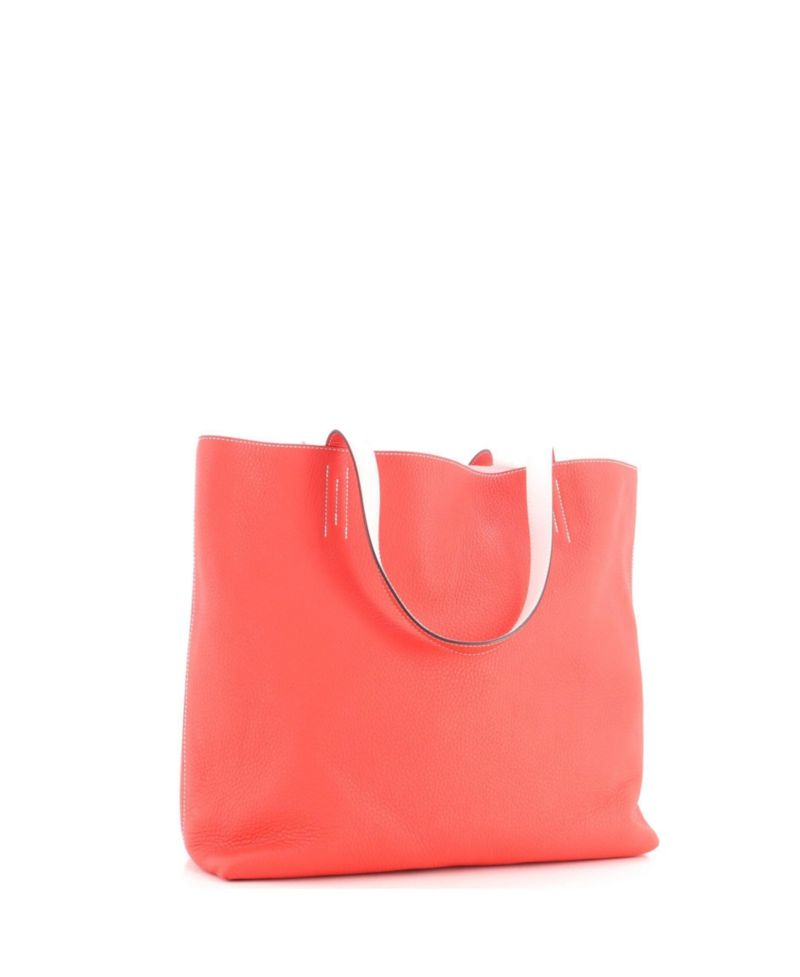 Pre-Owned Herm&egrave;s 45 Double Sens Reversible Leather Tote