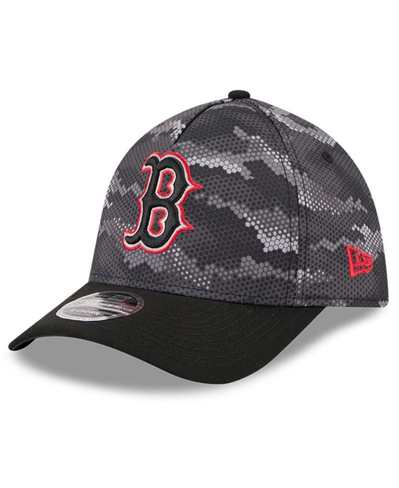 Men's Black Boston Red Sox Camo 39THIRTY A-Frame Flex Hat