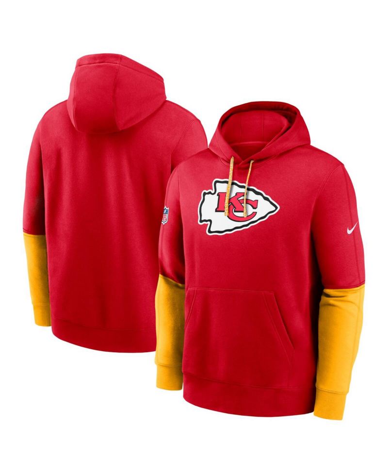 Men's Red Kansas City Chiefs 2024 Sideline Club Pullover Hoodie