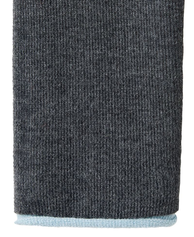 Women's Ribbed-Knit Contrast-Trim Crewneck Long-Sleeve Sweater