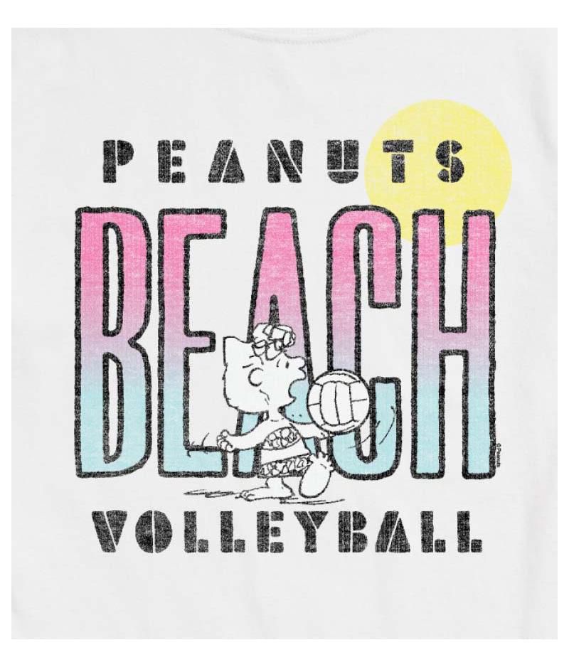 Hybrid Apparel Peanuts Beach Volleyball Mens Short Sleeve Tee