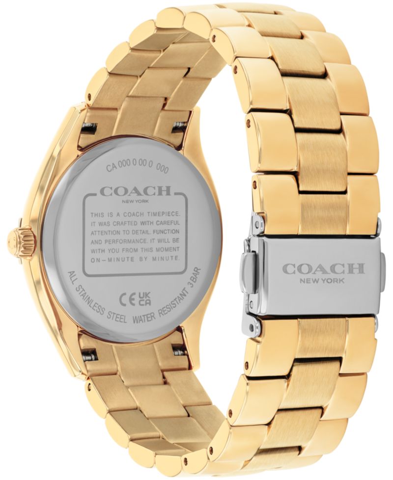 Women's Brooks Gold-Tone Stainless Steel Bracelet Watch 34mm