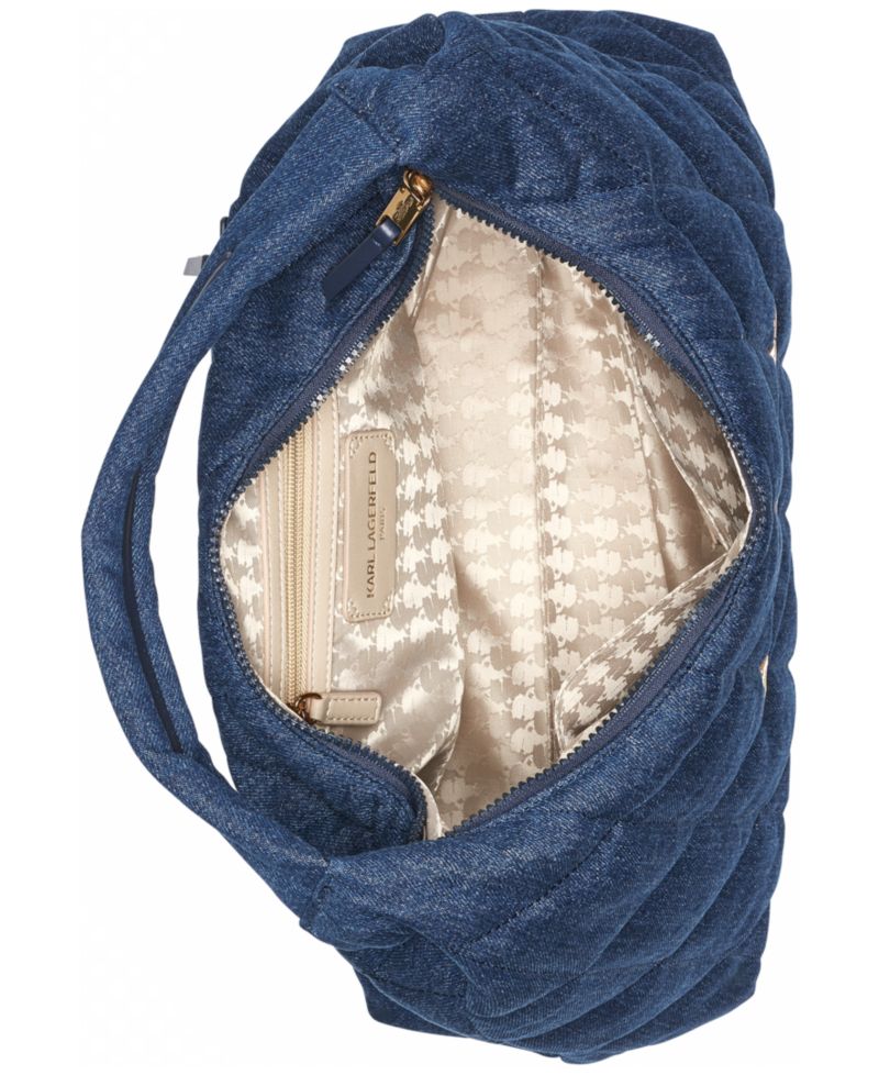 Voyage Quilted Denim Hobo Bag