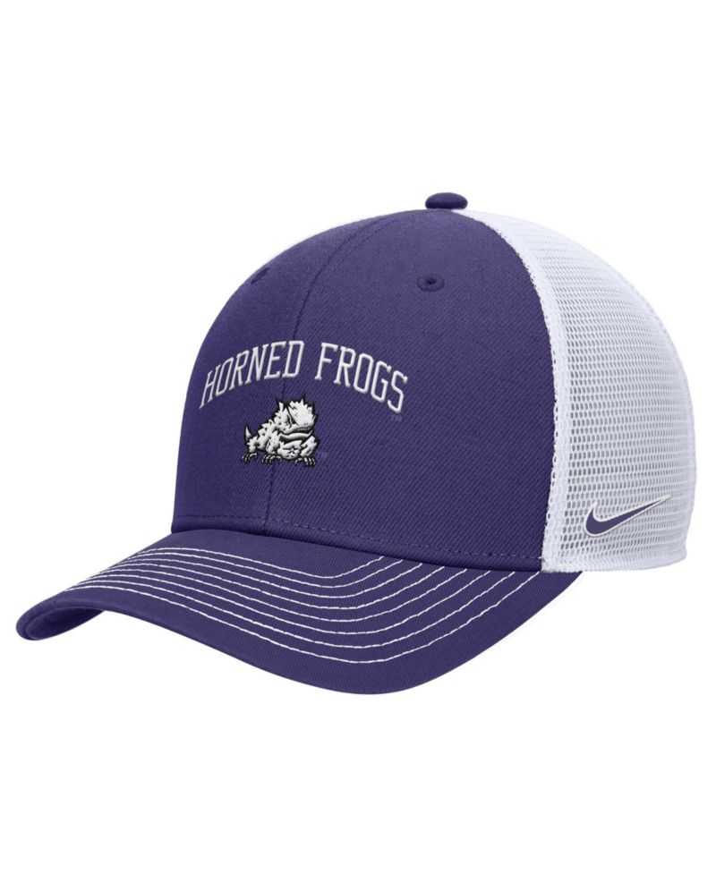 Men's Purple TCU Horned Frogs Rise Adjustable Trucker Hat